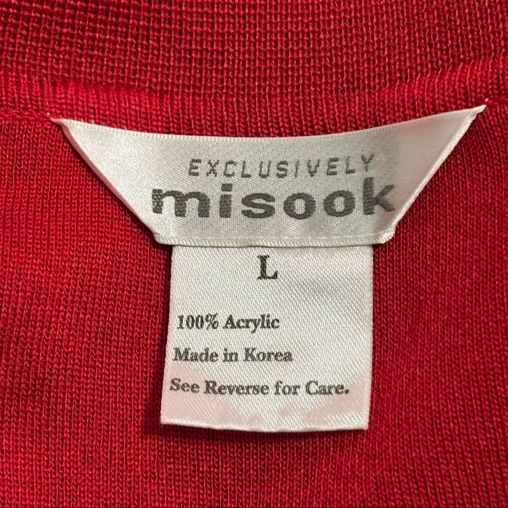 Gorgeous Exclusively Misook Solid Red Knit Blazer… - image 5